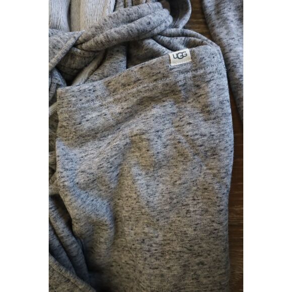 UGG 1096932 Men's Sz L/XL Gray Heather Robinson Cotton Fleece Robe - Picture 7 of 12